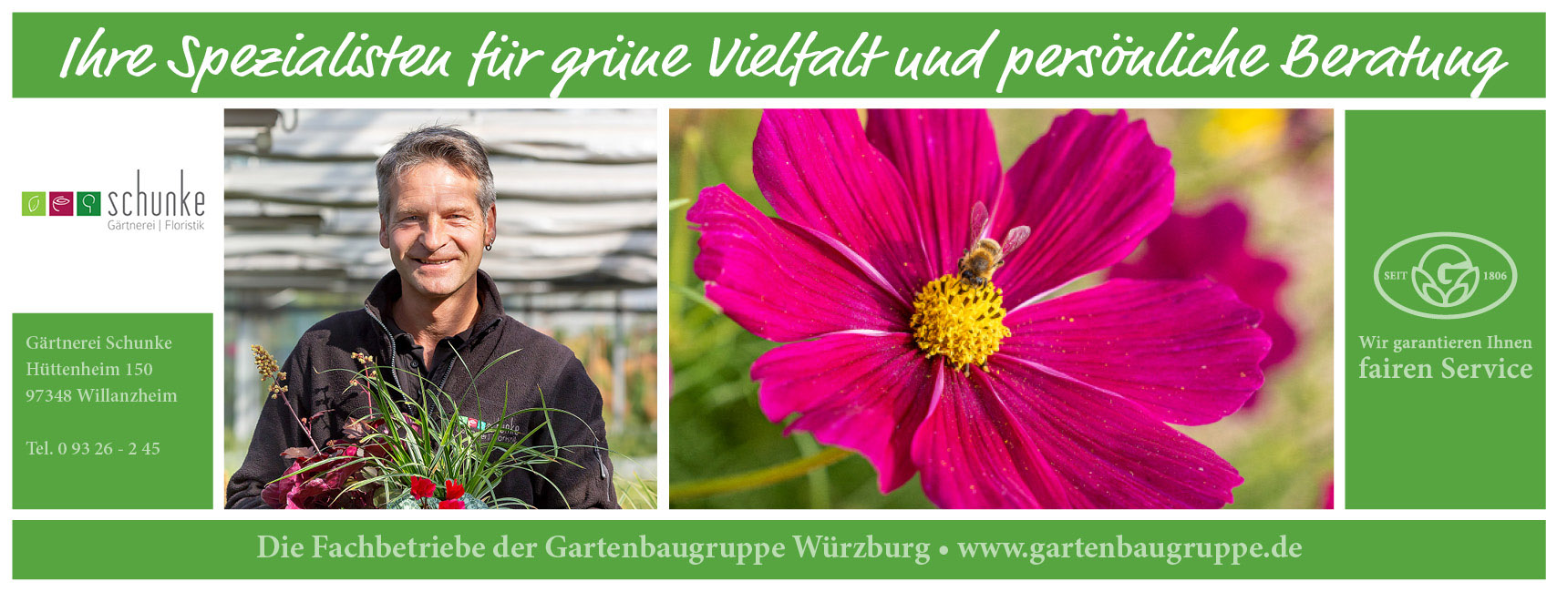 Gärterei Schunke – ein Fachbetrieb der Gartenbaugruppe Würz