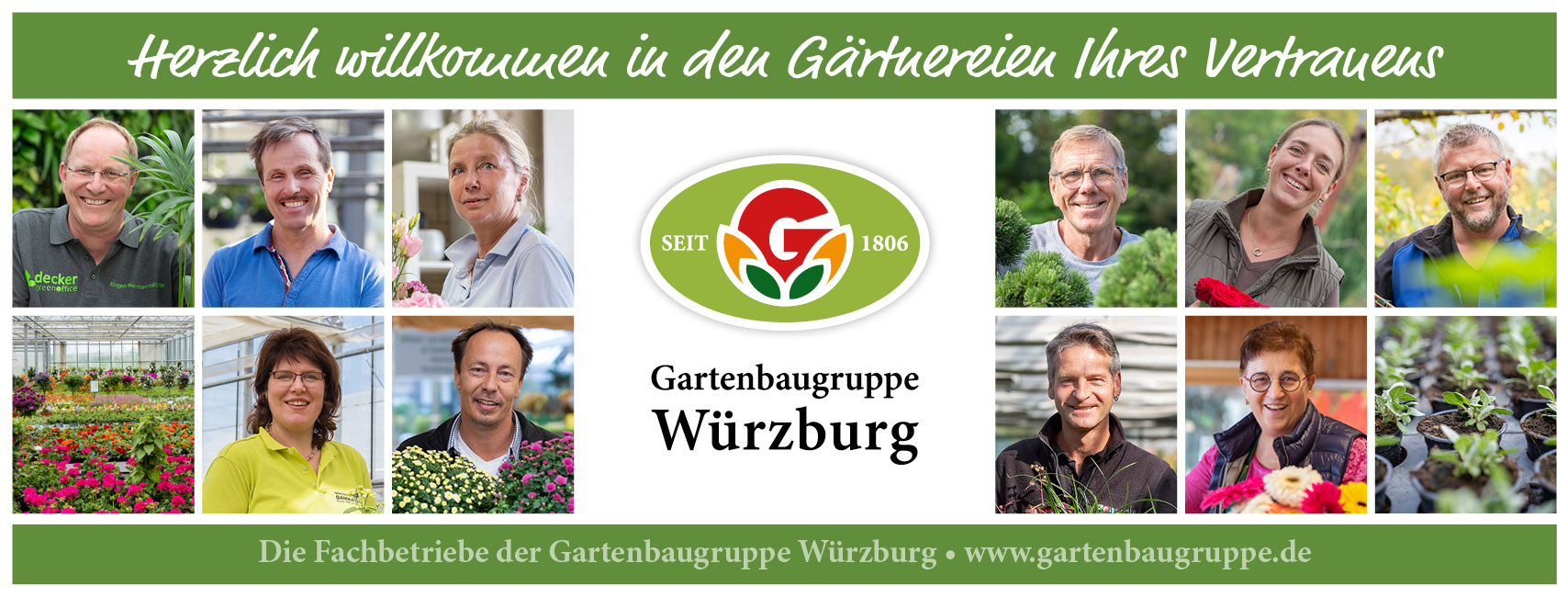 Die Gartenbaugruppe Würzburg – Ihre Gärtnereien des Vertrauens